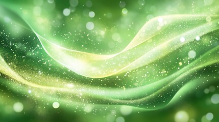 Green abstract background with bokeh. Perfect for nature, eco-friendly, and spring themes.