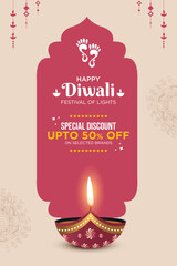 Diwali Sale Advertisement, Banner, Poster, Design vector template, Creative flyer concept, Graphic design element
