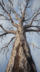 Obraz premium Majestic Tree Reaching Towards the Sky A Stunning Perspective of Nature's Beauty