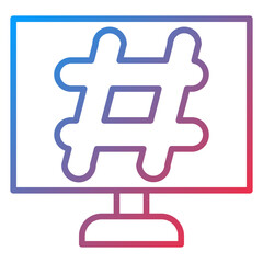 Hashtag Vector Icon Style