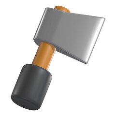 Axe 3D Construction icon with Transparent Background