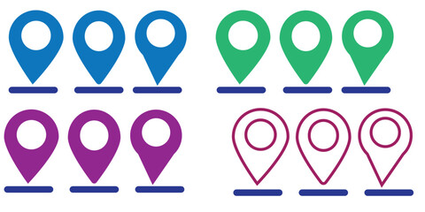 map pin vector logo template, locator icon	