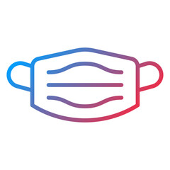 Face Mask Vector Icon Style