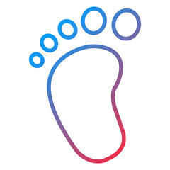 Footprint Vector Icon Style