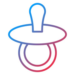 Pacifier Vector Icon Style