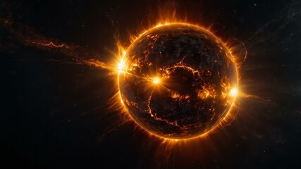 Fototapeta premium 太陽フレアのエネルギーの爆発/宇宙の嵐