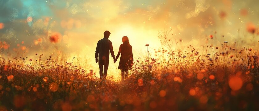 Inspiring imagery happiness - Joyful Moment of Togetherness in Nature