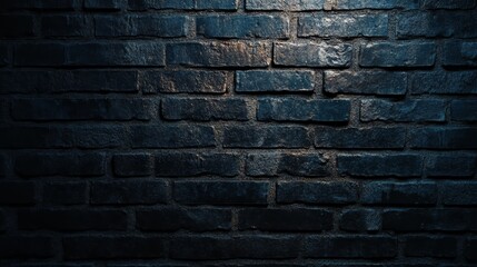 Fototapeta premium Purple light on brick wall, textured background with abstract design and modern industrial aesthetic