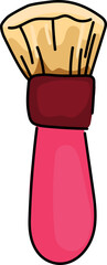 Makeup brush Illustration. White background.