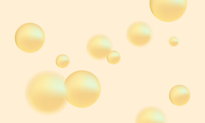 Flowing glossy spheres background design
