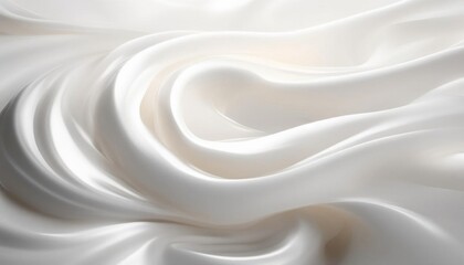 Obraz premium A swirl of smooth, creamy vanilla-like texture with soft curves and highlights, giving a rich, luxurious appearance. AI generated.