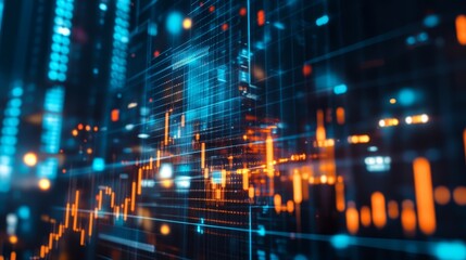 Abstract technology background with glowing purple lines and dynamic lighting effects