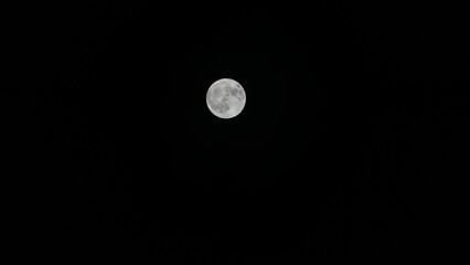 Full moon in the night sky
