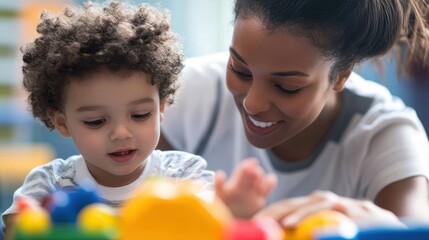 Engaging Playtime with Child Using Tactile Toy