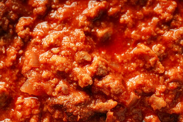 Bolognese sauce, concept of tasty and delicious food