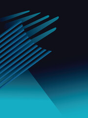 black background with green gradient with cool and modern 3d line motif