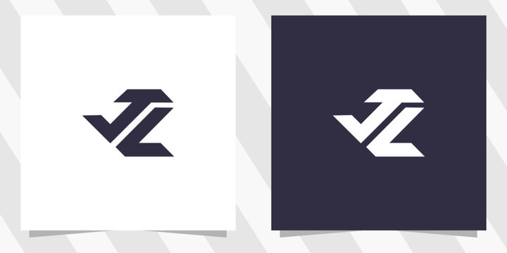 letter jl lj logo design vector