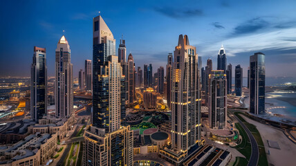 Obraz premium Stunning city plan bird eye view
