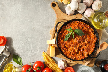 Bolognese sauce, concept of tasty and delicious food