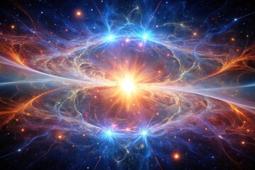 Obraz premium Cosmic matter emits energy from plasma