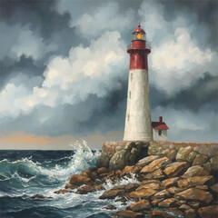 lighthouse on the coast of state