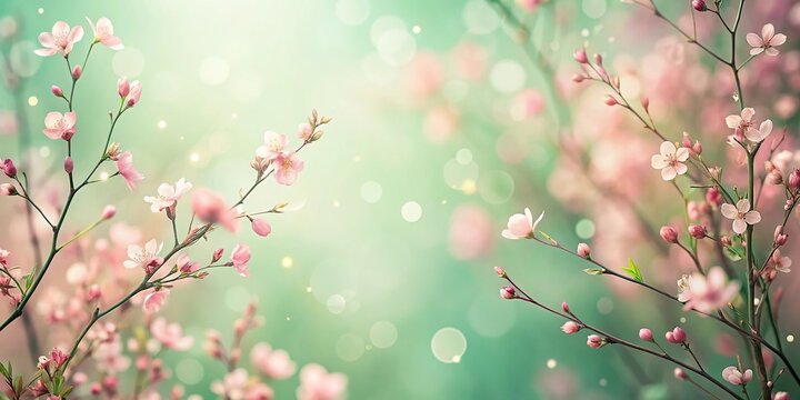Description: Abstract spring colors blending in a soft and dreamy depth of field