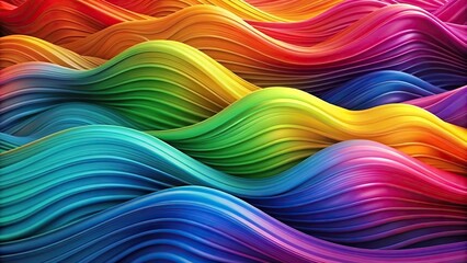 Naklejka premium Low angle abstract waves of gradient colors background wallpaper colorful backdrop
