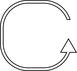  Recycle Fill icons. An arrow that revolve endlessly Reuse concept Recycled. Rounded angles. Ecology, Bio rotation arrows symbols Signs vector collection isolated on transparent background