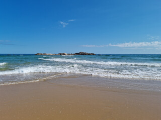 This is Sampo Beach in Gangwon-do, South Korea.