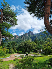 This is a panoramic view of Seoraksan National Park.