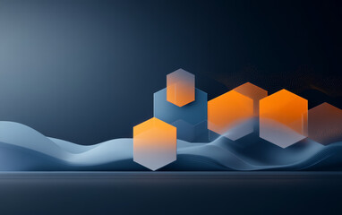 Background of e-commerce product booth integrating fashion and technology elements
