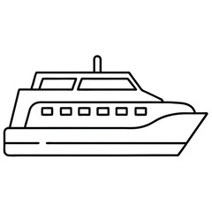 Ferry Watercraft Vector.