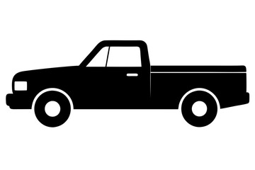 Pickup Truck | isolated vector silhouette illustration on white background