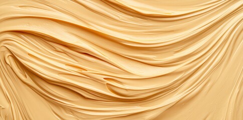 Obraz premium Smooth, creamy batter being mixed to perfection, ready for delicious baking creations.