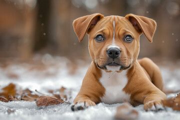 Puppy at winter