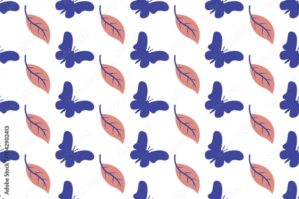 Sticker Nature seamless pattern background