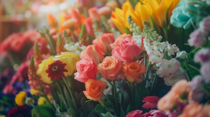 Fototapeta premium Bright Floral Shop Display