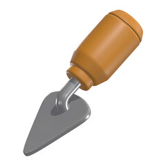 Shovel 3D Construction icon with Transparent Background
