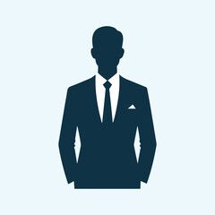 Business Person with suit Headshot Silhouette