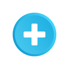 Blue Add Sign Icon PNG
