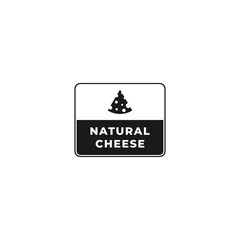 Natural cheese label or seal vector for product design element. Best Natural cheese label for product packaging design element. Elegant Natural cheese seal for packaging design element.