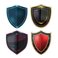 Shield Collection Strong Protect Symbol Vector