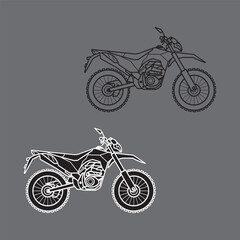 Motocross line shape vector