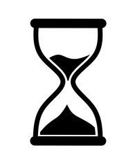 time icon. hourglass icon vector on white background