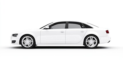 Fototapeta premium Elegant White Sedan on a Minimalist Background