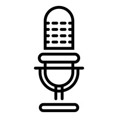 Microphone vector icon on white background