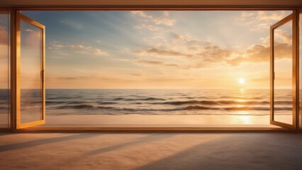 sunset over the sea