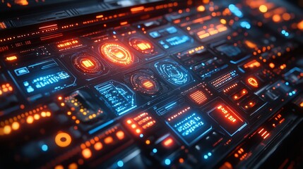 Obraz premium Futuristic digital roadmap with technology milestones and business objectives