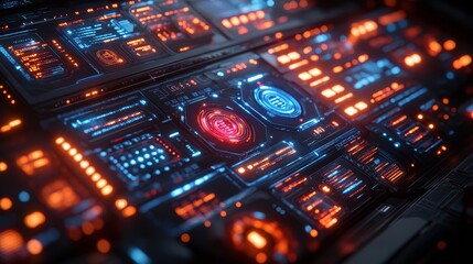 Obraz premium Futuristic digital roadmap with technology milestones and business objectives