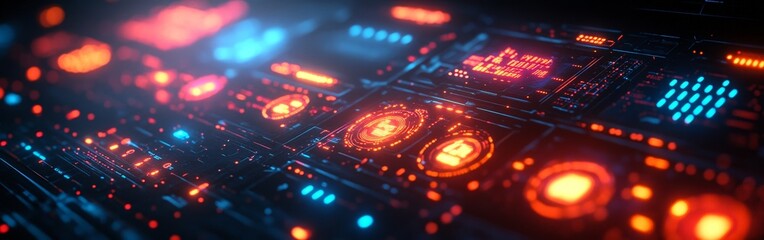 Futuristic digital roadmap with technology milestones and business objectives